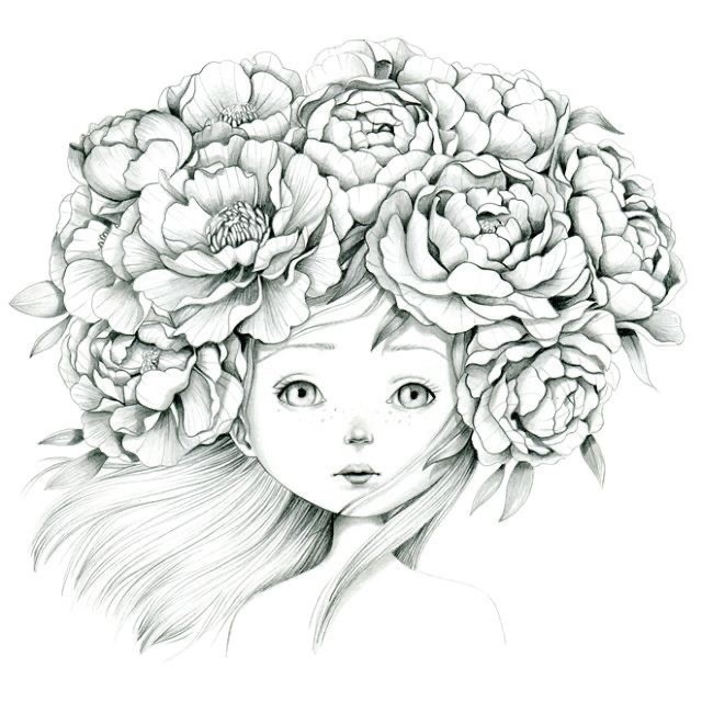 ​Раскраски-антистресс "Цветочные девочки"