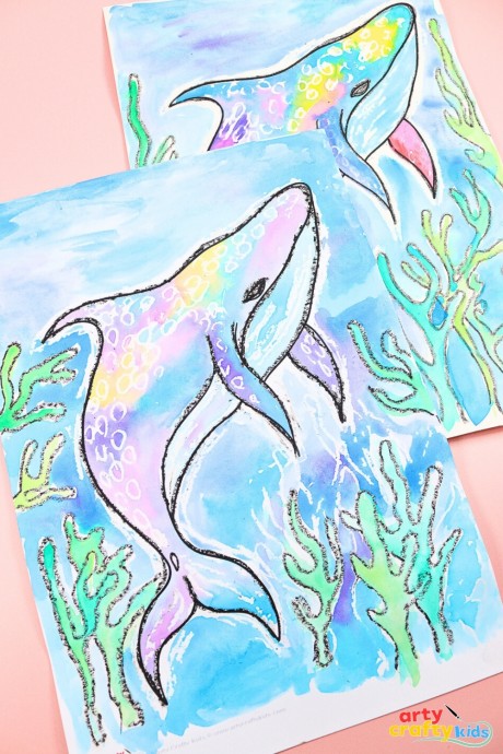 ​Рисуем с детьми китовую акулу