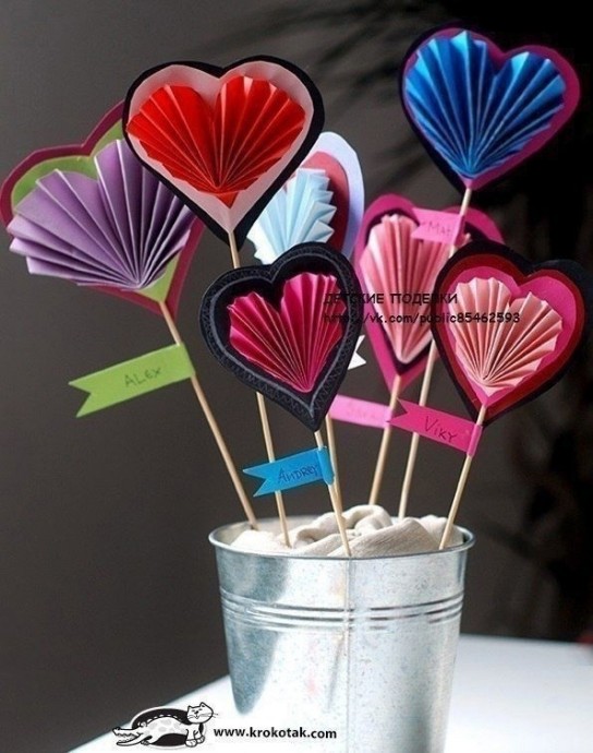 Сердечки на палочке