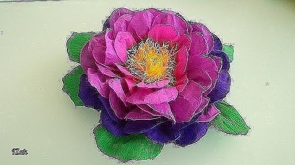 Шапочка-цветочек из бумаги