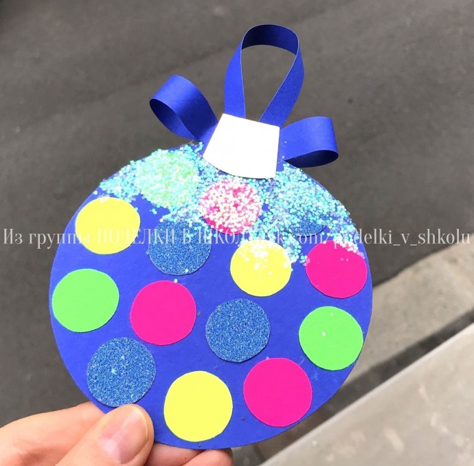 Елочный шар из бумаги Елочный шар из бумаги