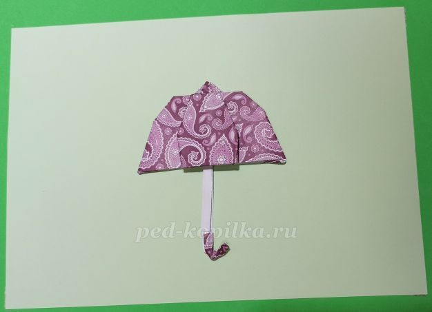 ​Осенняя аппликация "Зонтик": часть 3