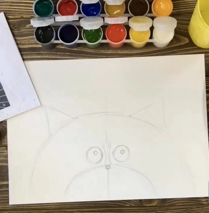 Рисуем котенка с детьми