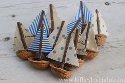 Кораблики из скорлупок