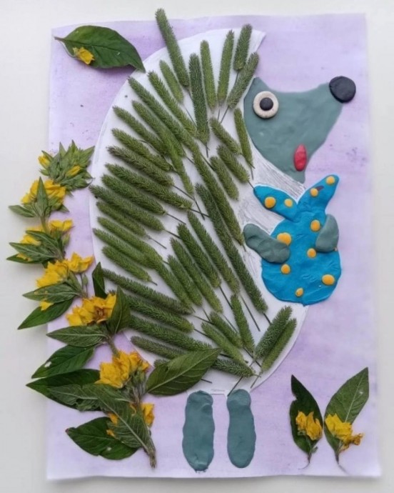 ​Осенний ежик с колосками