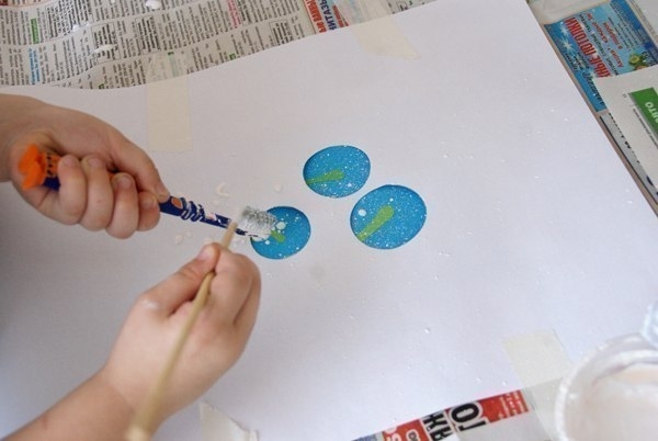 Аппликация "Одуванчики" Аппликация "Одуванчики"