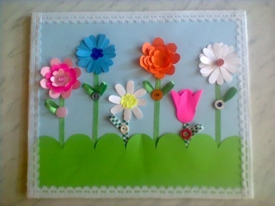 Аппликация "Цветочки" Аппликация "Цветочки"